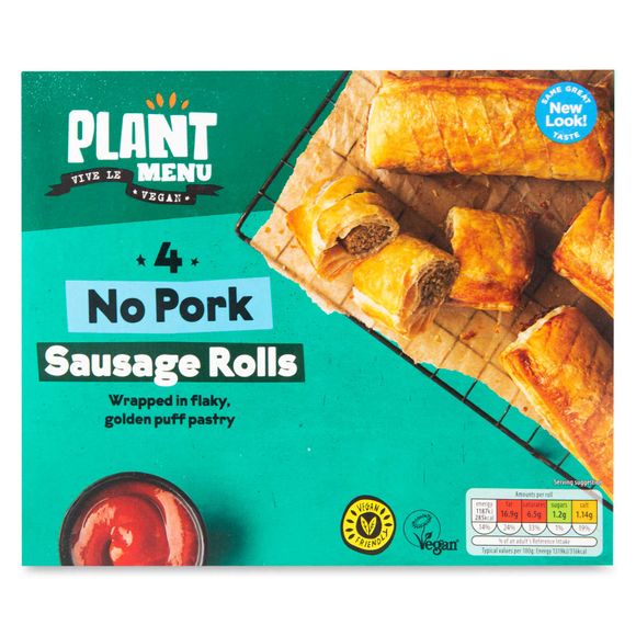 Plant Menu No Pork Sausage Rolls 400g/4 Pack